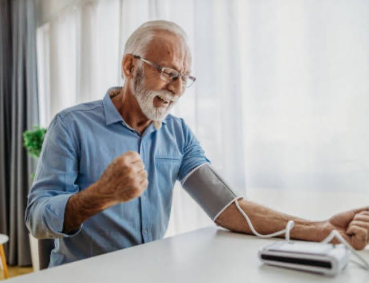 Patient Checking Blood Pressure